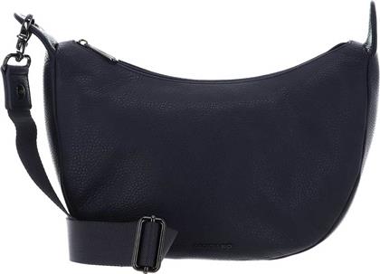 ΓΥΝΑΙΚΕΙΑ ΤΣΑΝΤΑ CROSSBODY HOBO ΜΕ ΑΝΑΓΛΥΦΟ ΜΕΤΑΛΛΙΚΟ ΛΟΓΟΤΥΠΟ - P10FZT03 ΜΠΛΕ ΣΚΟΥΡΟ MANDARINA DUCK