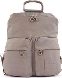 ΓΥΝΑΙΚΕΙΟ BACKPACK ΜΕ ΔΙΑΚΟΣΜΗΤΙΚΟ ΜΠΡΕΛΟΚ ΚΑΙ ΑΝΑΓΛΥΦΟ ΛΟΓΟΤΥΠΟ - P10QMTZ4 ΚΑΦΕ ΑΝΟΙΧΤΟ MANDARINA DUCK