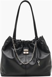 ΓΥΝΑΙΚΕΙΑ ΤΣΑΝΤΑ ΩΜΟΥ ΜΕ ΜΕΤΑΛΛΙΚΟ ΛΟΓΟΤΥΠΟ ''THE CRISTINA TOTE'' - 2F5HTT024H01 ΜΑΥΡΟ MARC JACOBS