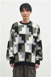 ΠΟΥΛΟΒΕΡ ΑΠΟ ΜΕΙΓΜΑ ΜΟΧΕΡ AOP DAMIER CROSS KNIT CREW ΧΡΩΜΑ: ΓΚΡΙ, CMHE036F24KNI001066E MARCELO BURLON