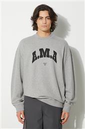 ΒΑΜΒΑΚΕΡΗ ΜΠΛΟΥΖΑ AMA COMFORT CREWNECK ΧΡΩΜΑ: ΓΚΡΙ, CMBA097F24FLE0030810 MARCELO BURLON