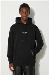 ΒΑΜΒΑΚΕΡΗ ΜΠΛΟΥΖΑ QUE ONDA REGULAR HOODIE ΧΡΩΜΑ: ΜΑΥΡΟ, ΜΕ ΚΟΥΚΟΥΛΑ, CMBB007F24FLE0061001 MARCELO BURLON