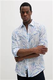 ΠΟΥΚΑΜΙΣΟ ΑΠΟ ΛΙΝΟ JOE ΑΝΔΡΙΚΟ, ΧΡΩΜΑ: ΜΠΛΕ, 5GHH39 4394Z MARCIANO BY GUESS