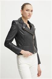 ΔΕΡΜΑΤΙΝO JACKET PEGGY ΓΥΝΑΙΚΕΙΑ, ΧΡΩΜΑ: ΜΑΥΡΟ, 5RGL11 7167Z MARCIANO GUESS