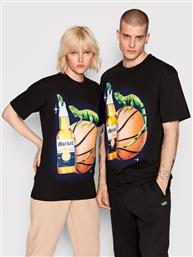 T-SHIRT UNISEX SMILEY REFRESHING LIZARD 399001089 ΜΑΥΡΟ RELAXED FIT MARKET