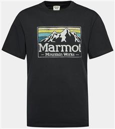 T-SHIRT MMW GRADIENT M14823 ΜΑΥΡΟ REGULAR FIT MARMOT