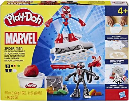 PLAY-DOH MARVEL SPIDER-MAN LAUNCH & SLICE BATTLE PLAYSET ΜΕ 2 ΦΙΓΟΥΡΕΣ ΔΡΑΣΗΣ, F9827 PLAY DOH