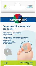 HAMMERTOE CORRECTION RING FINGER 32X19X23MM ΔΙΟΡΘΩΤΙΚΟ ΣΦΥΡΟΔΑΚΤΥΛΙΑΣ ΜΕ ΔΑΧΤΥΛΙΔΙ 1 ΤΕΜΑΧΙΟ MASTER AID