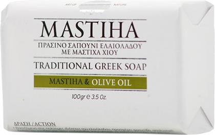 TRADITIONAL GREEK SOAP ΠΡΑΣΙΝΟ ΣΑΠΟΥΝΙ ΕΛΑΙΟΛΑΔΟΥ ΜΕ ΜΑΣΤΙΧΑ ΧΙΟΥ 100G MASTIHA