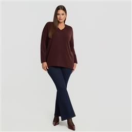 BASIC ΠΛΕΚΤΗ ΜΠΛΟΥΖΑ ΜΕ V-ΛΑΙΜΟΚΟΨΗ MAT FASHION