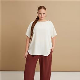 ΜΠΛΟΥΖΑ ΚΡΕΠ AIRWASHED ΜΕ ΣΤΡΟΓΓΥΛΗ ΛΑΙΜΟΚΟΨΗ MAT FASHION από το MAT FASHION