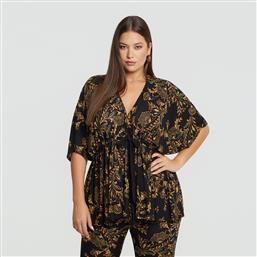 ΜΠΛΟΥΖΑ ΜΕ FLORAL PRINT ΚΑΙ ΔΕΣΙΜΟ ΣΤΗ ΜΕΣΗ MAT FASHION