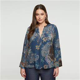 ΜΠΛΟΥΖΑ ΜΕ PAISLEY ΜΟΤΙΒΟ & V-ΛΑΙΜΟΚΟΨΗ MAT FASHION