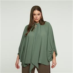 ΜΠΛΟΥΖΑ ΜΟΥΣΕΛΙΝΑ ΜΕ ΔΕΣΙΜΟ ΣΤΟ ΛΑΙΜΟ MAT FASHION
