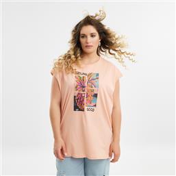 ΜΠΛΟΥΖΑ T-SHIRT ΒΑΜΒΑΚΕΡΗ ΜΕ ΠΟΛΥΧΡΩΜΗ ΣΤΑΜΠΑ MAT FASHION
