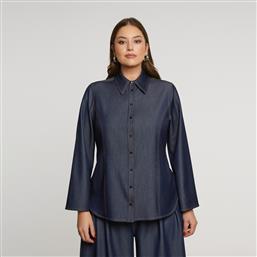 DENIM ΠΟΥΚΑΜΙΣΟ ΜΕ ΜΑΝΙΚΙΑ ΚΑΜΠΑΝΑ MAT FASHION
