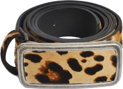 ΔΕΡΜΑΤΙΝΗ PONY SKIN ΖΩΝΗ ΜΕ ANIMAL PRINT ΚΑΙ ΟΡΘΟΓΩΝΙΑ ΑΓΓΡΑΦΑ MAT FASHION
