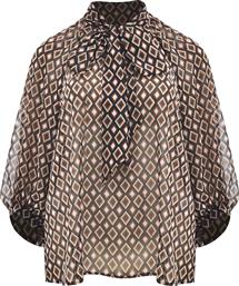 ΔΙΑΦΑΝΗ ΜΠΛΟΥΖΑ ΜΕ ΓΕΩΜΕΤΡΙΚΟ ΜΟΤΙΒΟ ΚΑΙ ΛΑΙΜΟΚΟΨΗ ΜΕ ΦΙΟΓΚΟ MAT FASHION