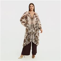 ECO-CHIC ΚΙΜΟΝΟ ΜΕ PAISLEY ΣΧΕΔΙΟ ΚΑΙ ΚΟΥΜΠΙΑ MAT FASHION