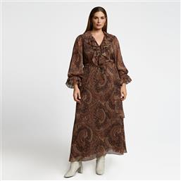 ΦΟΡΕΜΑ ΜΕ PAISLEY ΣΧΕΔΙΟ ΚΑΙ ΒΟΛΑΝ MAT FASHION