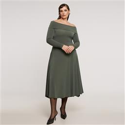 ΦΟΡΕΜΑ OFF-SHOULDER ΜΕ ΑΣΥΜΜΕΤΡΙΑ MAT FASHION