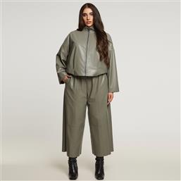 LEATHER-LOOK CROPPED ΠΑΝΤΕΛΟΝΑ MAT FASHION