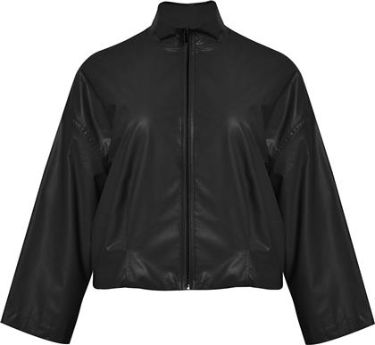 LEATHER-LOOK ΤΖΑΚΕΤ ΜΕ ΦΕΡΜΟΥΑΡ MAT FASHION