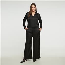 ΜΑΥΡΗ ΣΑΤΕΝ ΠΑΝΤΕΛΟΝΑ ΜΕ ΕΛΑΣΤΙΚΗ ΜΕΣΗ MAT FASHION