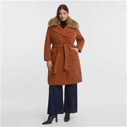 ΜΑΚΡΥ ΚΑΠΙΤΟΝΕ ΠΑΛΤΟ ΜΕ FAUX FUR ΓΙΑΚΑ & ΖΩΝΗ MAT FASHION