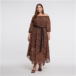 MAXI ΦΟΡΕΜΑ ANIMAL PRINT ΜΕ ΖΩΝΗ MAT FASHION