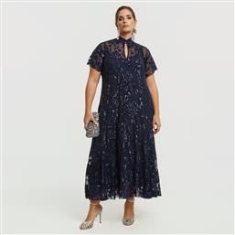 MAXI ΦΟΡΕΜΑ ΑΠΟ ΤΟΥΛΙ ΜΕ ΚΕΝΤΗΜΕΝΑ FLORAL SEQUIN ΜΟΤΙΒΑ MAT FASHION