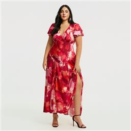 MAXI ΦΟΡΕΜΑ ΜΕ ΦΛΟΡΑΛ ΣΧΕΔΙΟ ΚΑΙ ΒΟΛΑΝ ΜΑΝΙΚΙΑ MAT FASHION