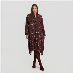 MIDI ΦΛΟΡΑΛ ΦΟΡΕΜΑ ΜΕ ΔΕΣΙΜΟ ΣΤΟ ΛΑΙΜΟ MAT FASHION