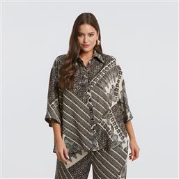 OVERSIZED ΠΟΥΚΑΜΙΣΟ ΜΕ ΕΜΠΡΙΜΕ ΜΟΤΙΒΟ MAT FASHION