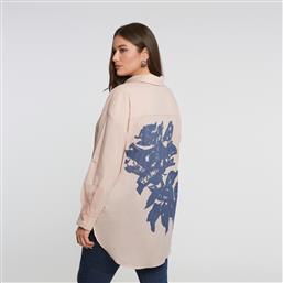 OVERSIZED ΠΟΥΚΑΜΙΣΟ ΜΕ ΦΛΟΡΑΛ ΤΥΠΩΜΑ ΣΤΗ ΠΛΑΤΗ MAT FASHION