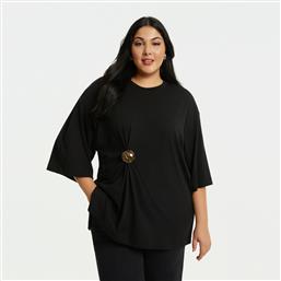 OVERSIZED ΒΑΜΒΑΚΕΡΟ T-SHIRT ΜΕ ΜΕΤΑΛΛΙΚΗ ΛΕΠΤΟΜΕΡΕΙΑ MAT FASHION