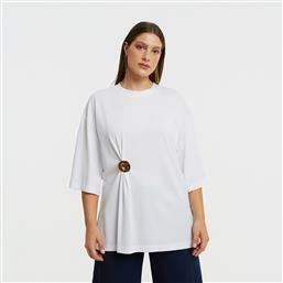 OVERSIZED ΒΑΜΒΑΚΕΡΟ T-SHIRT ΜΕ ΜΕΤΑΛΛΙΚΗ ΛΕΠΤΟΜΕΡΕΙΑ MAT FASHION