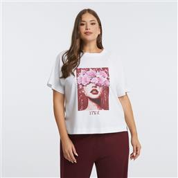 ΒΑΜΒΑΚΕΡΗ ΜΠΛΟΥΖΑ T-SHIRT ΜΕ ARTISTIC ΣΤΑΜΠΑ MAT FASHION