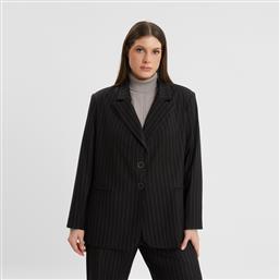 ΜΑΥΡΟ ΣΑΚΑΚΙ ΜΕ PINSTRIPE ΡΙΓΕΣ MAT FASHION