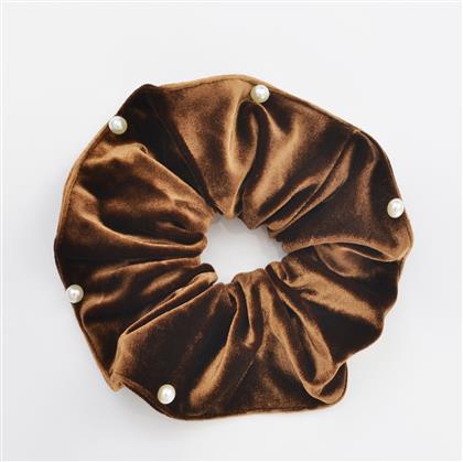 SCRUNCHIE ΒΕΛΟΥΔΙΝΟ ΜΕ ΠΕΡΛΕΣ MAT FASHION