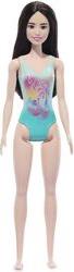 BARBIE: BEACH - BLACK HAIR DOLL WEARING TROPICAL BLUE SWIMSUIT MATTEL