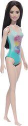 BARBIE: BEACH - BLACK HAIR DOLL WEARING TROPICAL BLUE SWIMSUIT MATTEL