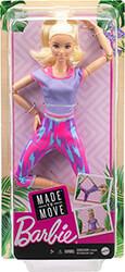 BARBIE: MADE TO MOVE - PURPLE DYE PANTS BLONDE DOLL (GXF04) MATTEL