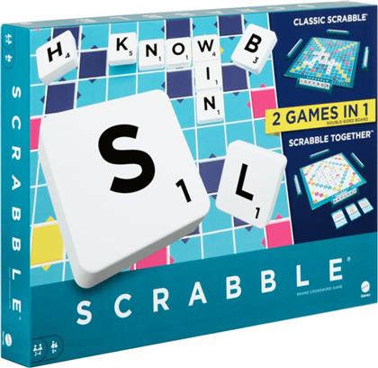 ΕΠΙΤΡΑΠΕΖΙΟ ΠΑΙΧΝΙΔΙ SCRABBLE, ΚΛΑΣΙΚΟ ΟΙΚΟΓΕΝΕΙΑΚΟ ΠΑΙΧΝΙΔΙ ΛΕΞΕΩΝ ΜΕ ΔΥΟ ΤΡΟΠΟΥΣ ΠΑΙΧΝΙΔΙΟΥ ΓΙΑ 2-4 ΠΑΙΚΤΕΣ HXW06 MATTEL