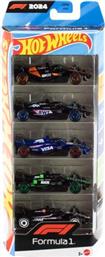 HOT WHEELS ΑΥΤΟΚΙΝΗΤΑΚΙΑ F1 ΣΕΤ ΤΩΝ 5 (JGF58) MATTEL