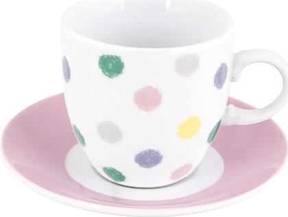 ΣΕΤ 6ΤΜΧ ΦΛΥΤΖΑΝΙΑ ΚΑΦΕ ΠΟΡΣΕΛΑΝΗΣ 90ML POLKA DOTS BBDG082070 (ΥΛΙΚΟ: ΠΟΡΣΕΛΑΝΗ) - - BBDG082070 MAX HOME