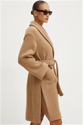 ΜΑΛΛΙΝΟ ΠΑΛΤΟ ΧΡΩΜΑ: ΚΑΦΕ, 2426906018600 MAX MARA