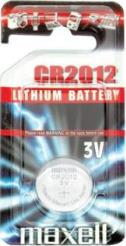 BUTTON CELL BATTERY LITHIUM CR-2012 3V MAXELL
