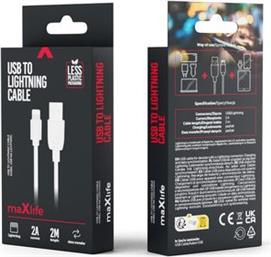 CABLE USB - LIGHTNING 2,0 M 2A WHITE MAXLIFE