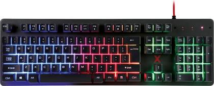 MXGK-200 GAMING ΜΕΜΒΡΑΝΗΣ ΕΝΣΥΡΜΑΤΟ ΠΛΗΚΤΡΟΛΟΓΙΟ RGB ΜΑΥΡΟ (US) MAXLIFE